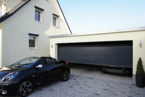 Automatic Roll up garage door large Solid Grey